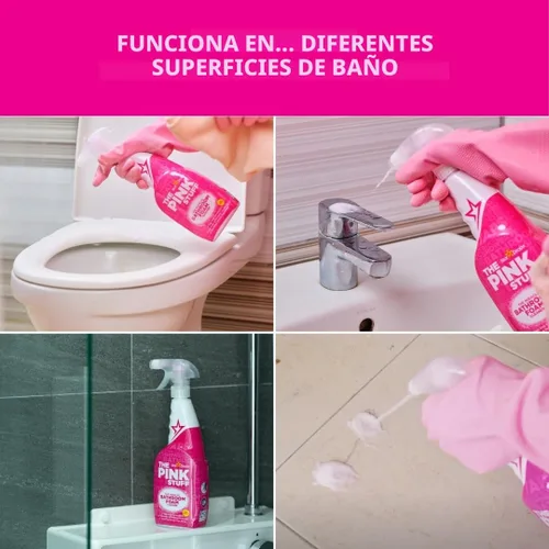 Miniatura 7 de Stardrops - The Pink Stuff - Limpiador en espuma para baños Miracle 750 ml - Para baños, azulejos, espuma de jabón, sarro, sin marcas