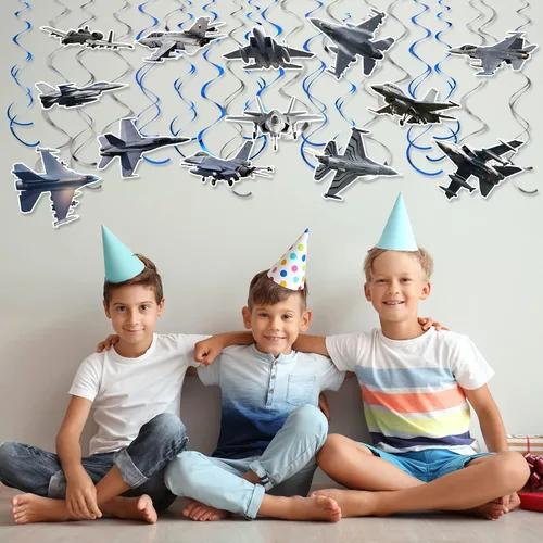 Miniatura 7 de 26 piezas de decoración de remolinos colgantes para avión, suministros de remolinos colgantes, serpentinas colgantes de avión para niños