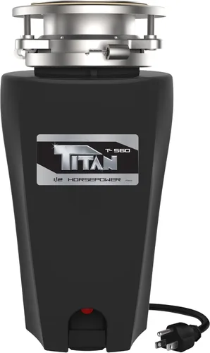 TITAN 10-US-TN-560-3B Sistema de eliminación de basura con impulsores de acero inoxidable y componentes de rejilla, negro (1/2 HP | Economy)
