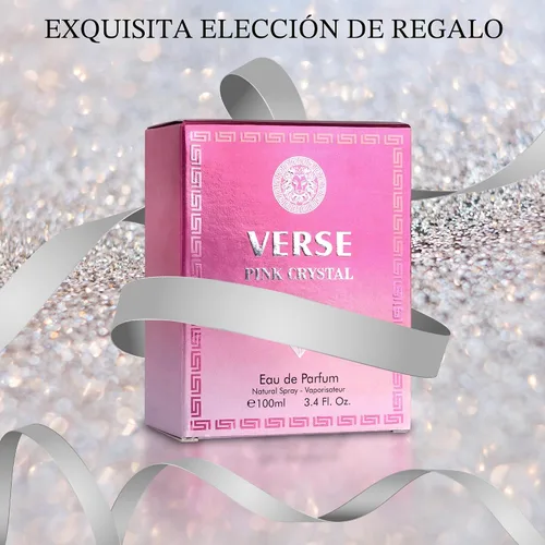 Miniatura 7 de Verse Pink Crystal Eau De Parfum para Mujer - Notas Superiores de Granada, Yuzu y Acorde Helado - Notas de Fondo de Peonía, Loto, Magnolia, Ámbar