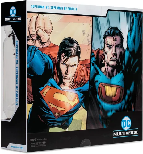Miniatura 17 de McFarlane Toys - DC Multiverse Superman vs Superman de la Tierra-3 con Atomica 7in Figura 2pk