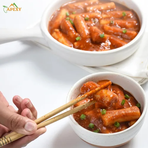 Miniatura 5 de APEXY Tortas de arroz coreanas para Tteokbokki, auténticos palitos de pastel de arroz coreano masticables, sin gluten, veganos, sin OMG, pasteles