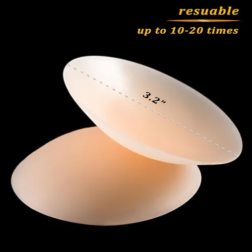 Miniatura 2 de PRETTYWELL Fundas para pezones para mujer, impermeables, reutilizables, ultrafinas, de silicona, adhesivas, para pezones