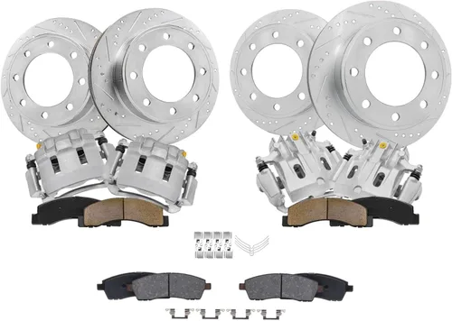 Miniatura 23 de Detroit Axle - Rotores de freno para Ford Mustang 2015, 2016, 2017, 2018, 2019, 2020, 2021, 2022, 2023, repuesto de rotores de freno de disco