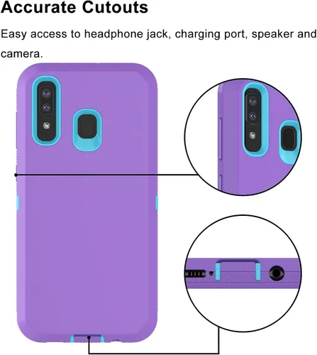 Miniatura 3 de Funda híbrida para Samsung Galaxy A30, A50, a prueba de golpes, de plástico duro y absorción de golpes, de goma, para Samsung Galaxy A30, A50S