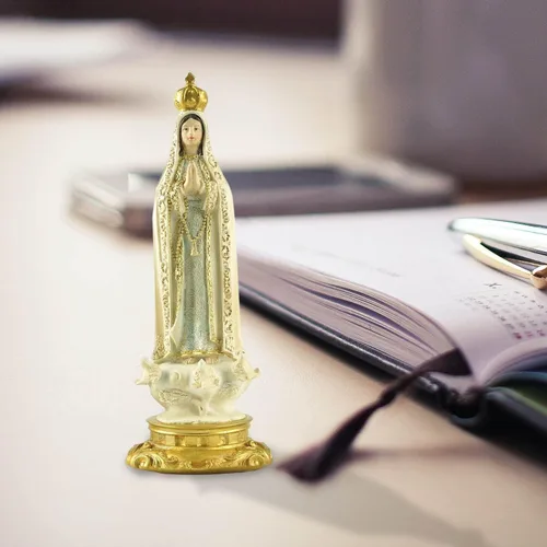 Miniatura 7 de Estatua católica de la Virgen María, estatua de resina de decoración religiosa, colección de Nuestra Señora de Gracia y uso doméstico, 4.72 pulgadas