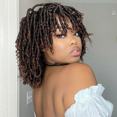 Pelucas de rastas cortas de 6 pulgadas para mujeres y hombres negros con clips, pelucas trenzadas sintéticas con rizos postizos, rizos Afro, rizos