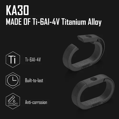 Miniatura 7 de KeyUnity Titanium Side-Opening Oval Key Ring – Lightweight EDC Connector for Car Keys, Tools, and Outdoor Gear