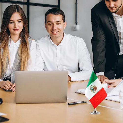 Miniatura 3 de Bandera de México, bandera mexicana, pequeña mini bandera mexicana de escritorio, utilizada para mesa, oficina, aula, hogar, decoración de eventos