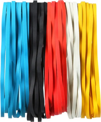 AMUU Bandas de goma para basura, paquete de 50 unidades de 8 pulgadas, bandas de goma para botes de basura grandes y grandes, bandas elásticas para
