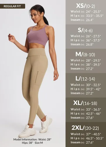 Miniatura 23 de baleaf Leggings con forro polar para mujer, impermeables, pantalones de senderismo de invierno, mallas térmicas para correr, bolsillos