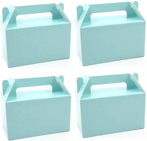Oletx 12 piezas de cajas de regalo azules Gable, caja de recuerdos para fiesta, caja de golosinas, caja de galletas y dulces para la fiesta de