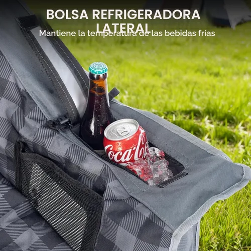 Miniatura 8 de Huskfirm Paquete de 2 sillas de campamento acolchadas de gran tamaño, sillas de campamento plegables de alta resistencia con portavasos y bolsa Gris