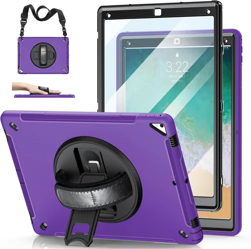 Miniatura 11 de Funda para iPad Pro 12.9 de 2ª generación 2017 y 2015 de 1ª generación, funda protectora de TPU resistente con protector de pantalla, soporte
