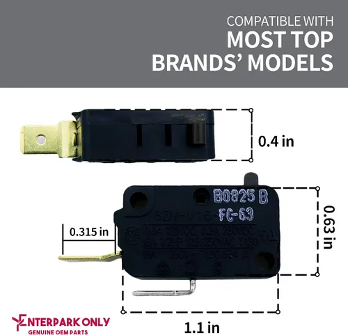 Miniatura 4 de ENTERPARK Nuevo OEM 2 Pack GE SZM-V16-FC-63 Microinterruptor Microinterruptor de repuesto para LG GE Starion