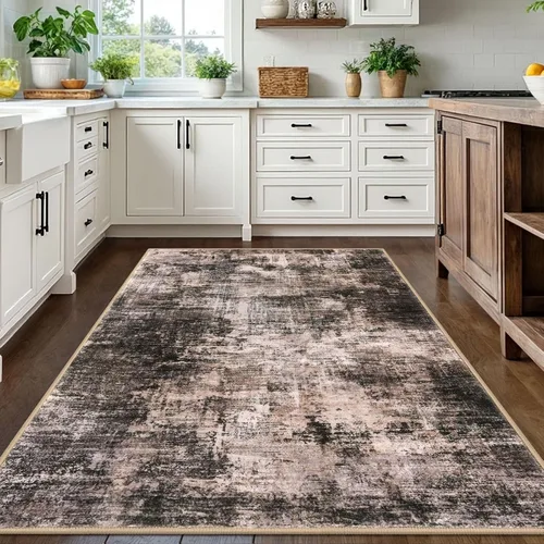 Miniatura 620 de IOHOUZE Alfombra abstracta lavable de 3 x 12 pies para pasillos, antideslizante para cocina, camino de entrada de lana sintética para interiores