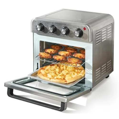 Miniatura 11 de VEVOR Horno tostador con freidora de aire, 28L/29.6 cuartos de galón, gran capacidad, horno de convección funcional 13 en 1, horno tostador de 2