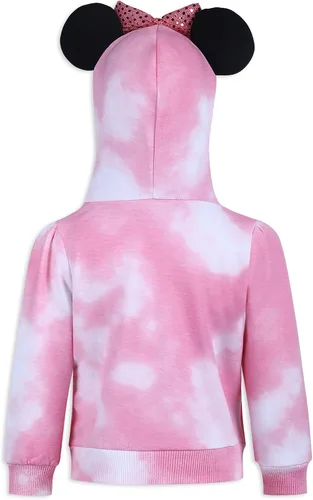 Miniatura 3 de Disney Minnie Mouse Girls - Conjunto de sudadera con capucha y pantalones deportivos para niños pequeños y niños pequeños, color rosa