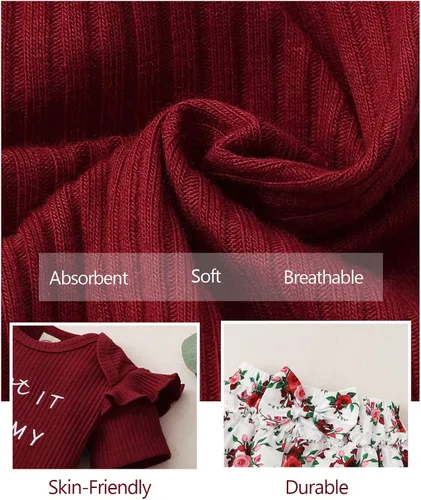 Miniatura 5 de Conjunto de ropa para bebé recién nacido conjunto de pantalones cortos florales de verano linda ropa de bebé niña