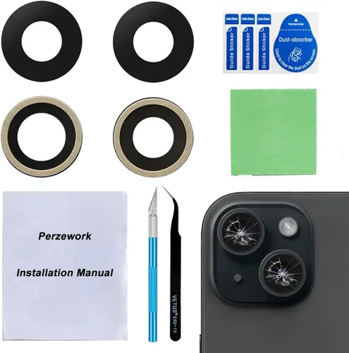Miniatura 21 de Juego de 2 lentes de repuesto originales para cámara trasera para iPhone 11 Pro Max y iPhone 11 Pro con adhesivo preinstalado y kit de herramientas