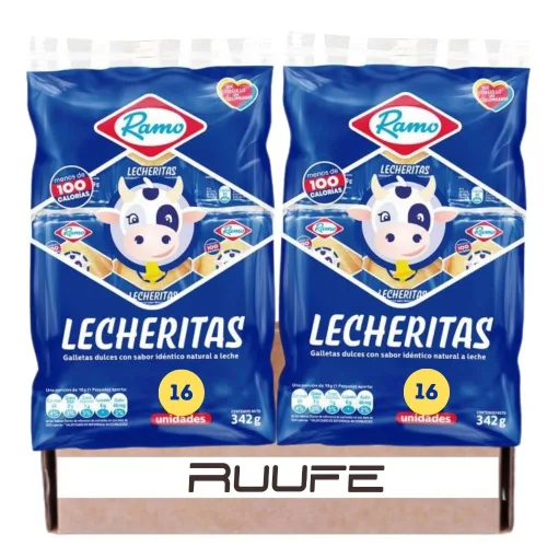 Galletas lecherita Ramo Sweet and Soft Crakers (paquete de 32) Galletas con sabor a lechera Colombianas Dulce colombiano Snack food Dulce colombiano
