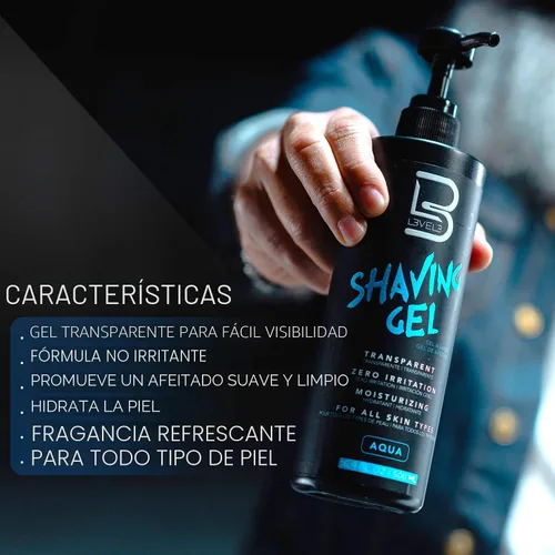 Miniatura 2 de L3 Gel de Afeitado - Gel de Afeitado para Navaja Recta - Sin Irritación - Olor Refrescante - No se Necesita Toalla Caliente - Gel de Afeitado Nivel