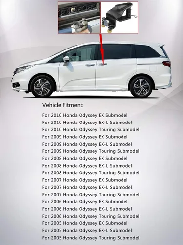 Miniatura 2 de Par de rodillos de puerta lateral deslizante izquierda y derecha compatible con Honda Odyssey EX EX-L Touring 2005-2010 Reemplazo # 72561-SHJ-A21