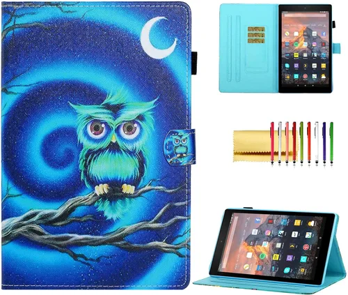Miniatura 11 de Funda tipo cartera para tableta Amazon Fire HD 10 (5ª generación/7ª generación/9ª generación), soporte plegable delgado