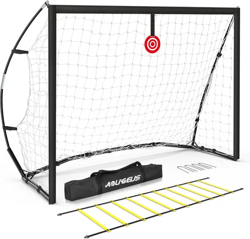 Miniatura 9 de Portable Soccer Goal for Backyard, Kids Youth Adults Soccer Goal Set with Net + Ground Stakes, Soccer Target and Agility Speed Training Equipment