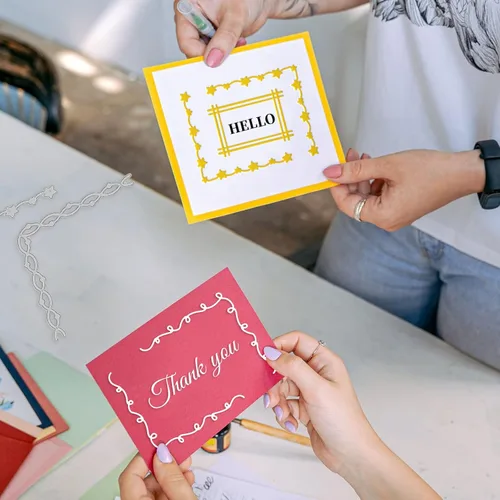 Miniatura 3 de GLOBLELAND Troqueles de corte de borde de encaje para hacer tarjetas, troqueles de corte de esquina de encaje de flores para bricolaje, álbumes
