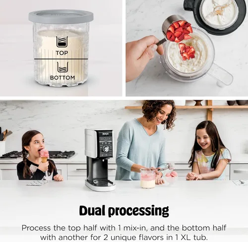 Miniatura 6 de Ninja CREAMi Deluxe Máquina de Helados y Postres Congelados para Helados, Sorbetes, Batidos, Yogur Congelado y Más, 11 en 1, Capacidad XL, Plateado