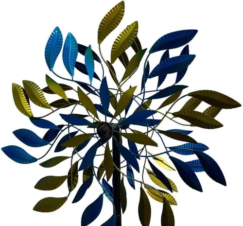 Miniatura 2 de Astral Starburst Chalily Garden Wind Spinner Esculturas cinéticas Grandes Mandala Spokes Arnés El Poder del Viento para un hermoso arte giratorio