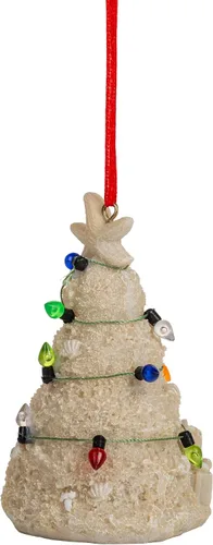 Miniatura 4 de White Sand Beach Árbol de Navidad con luces Tropical Nautical Ornmanets