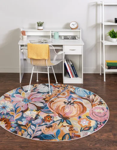 Miniatura 15 de Unique Loom Blossom Collection - Alfombra rectangular (2 x 3 pies, rectangular, multicolor y negro)