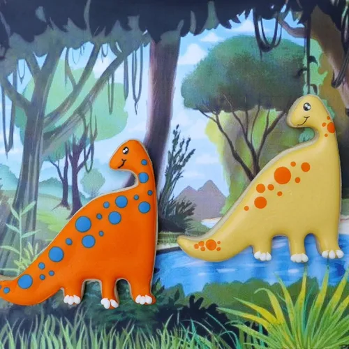 Miniatura 6 de Juego de cortador de galletas de dinosaurio, 8 piezas, acero inoxidable