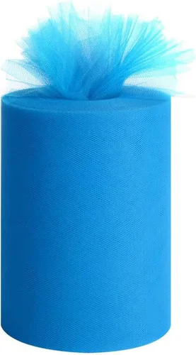 Miniatura 20 de Rollos de tul de 6 pulgadas por 100 yardas (300 pies) de tela de carrete de tul para bricolaje, faldas tutú, bodas, baby shower, manualidades