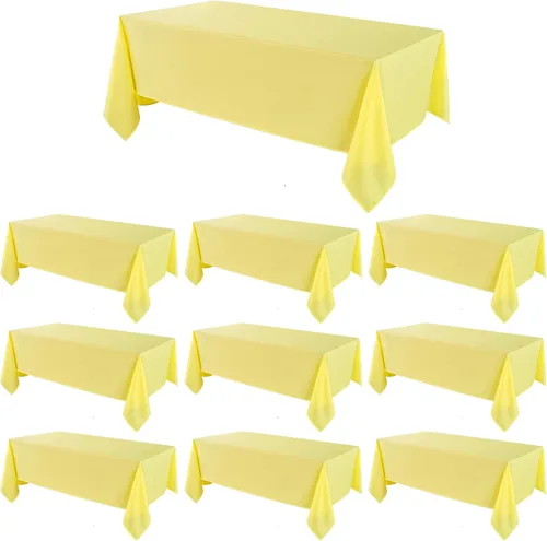 Miniatura 27 de Manteles rectangulares de 60 x 120 pulgadas, paquete de 2 manteles negros para 6 pies, lavables, decorativos, de lino y poliéster, para mesa