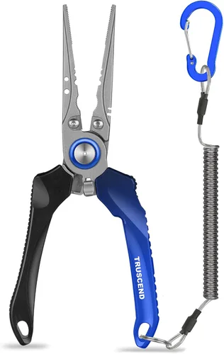 Miniatura 7 de TRUSCEND Alicates de Pesca Bloqueables Prácticos con Mango Ergonómico Innovador, Herramienta de Pesca Recubierta de Teflón Resistente a la Corrosión