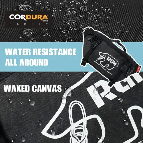 Miniatura 3 de Rough Enough - Riñonera táctica para hombres, lona encerada, cremallera YKK, hebillas UTX, capacidad de 4 litros, mosquetón y correa ajustable
