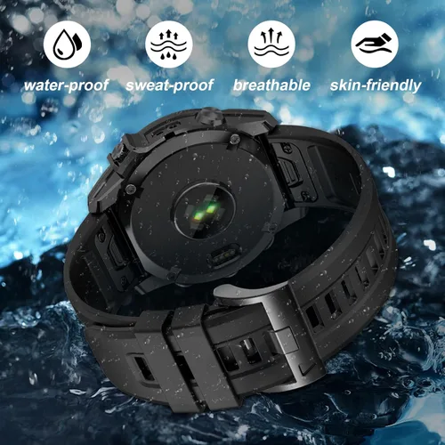 Miniatura 3 de EZMVZKU Correas Easyfit de 1.024 in para Garmin Fenix 8 AMOLED/8 Pro 2.008 in/7X/7XPro Sapphire Solar Watchands Reemplazo para Fenix 6X/6X Pro/5X/5X