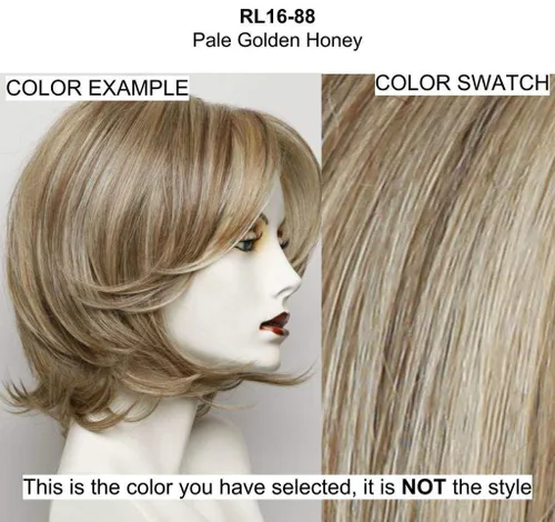 On Point - Peluca de color RL16/88 PALE GOLDEN HONEY – Raquel Welch Pelucas de 12 pulgadas con corte Bob en ángulo perfecto corte de maquinilla de