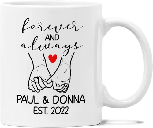 Miniatura 10 de Taza de regalo para novio/novia, regalos personalizados para agregar más amor al mundo, regalos de taza con nombre personalizado para recién