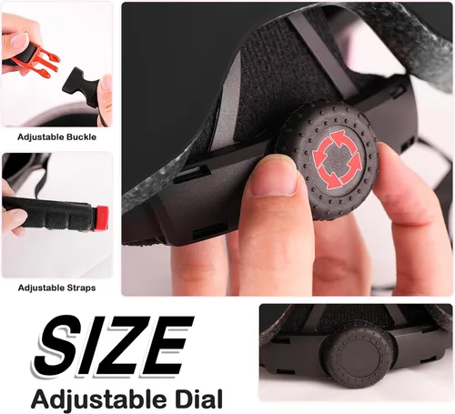 Miniatura 3 de Casco de bicicleta para niños de Banzk, para edades 3-5-8-14+, para niñas y niños, casco con rodilleras, coderas y muñequeras, ventilación, #5 negro