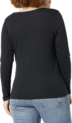 Miniatura 2 de Tienda Essentials Camiseta de manga larga ajustada con cuello cuadrado para mujer