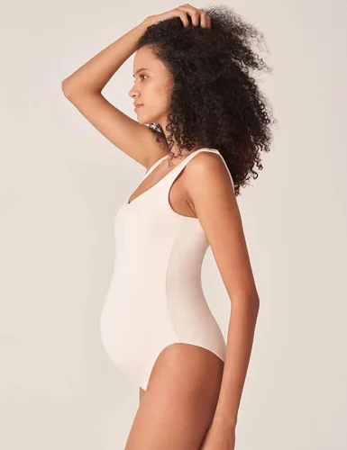 Miniatura 3 de POSHDIVAH Body de maternidad para mujer, cuello redondo, sin mangas, elástico, suave, para embarazo