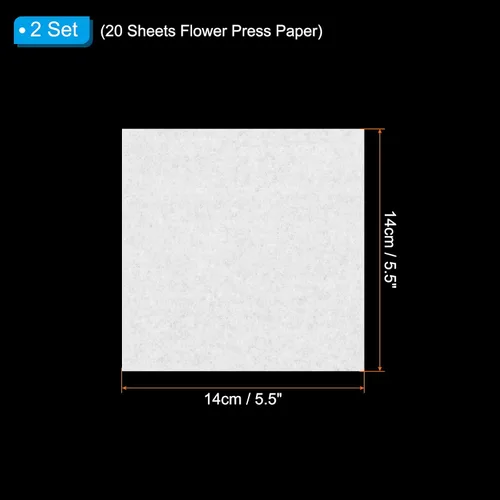 Miniatura 2 de PATIKIL Papel de prensa de flores de 6 x 6 pulgadas, 2 juegos/20 hojas de repuesto de papel secante absorbente reutilizable para manualidades