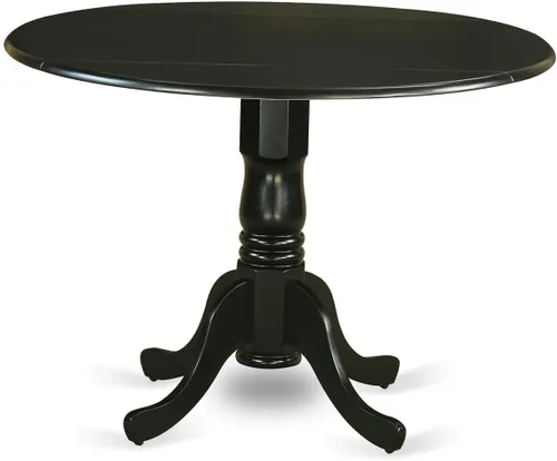 Miniatura 2 de East West Furniture DLPF3-BCH-C - Juego de comedor de 3 piezas que contiene una mesa de comedor redonda con gotas y 2 sillas de cocina tapizadas