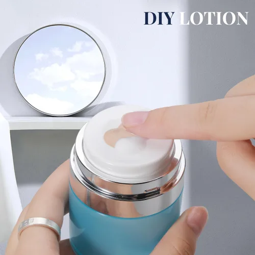 Miniatura 4 de ASEVAT Tarro de bomba sin aire de 1 oz (paquete de 2) – Recipiente cosmético al vacío recargable para crema, loción e hidratante, dispensador