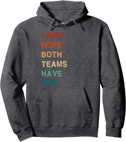 Miniatura 5 de I Just Hope Both Teams Have Fun for Men Women Kids Sudadera con capucha, Negro