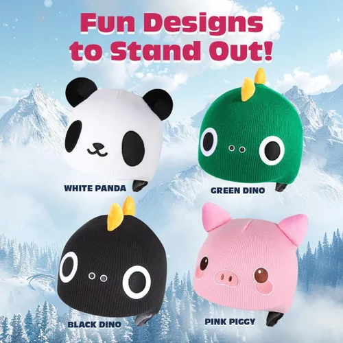 Miniatura 6 de Cubierta para Casco de Esquí YCONNECT, Adecuada para Cascos de Esquí, Snowboard, Patineta - Divertidos Regalos Graciosos para Niños y Adultos Verde